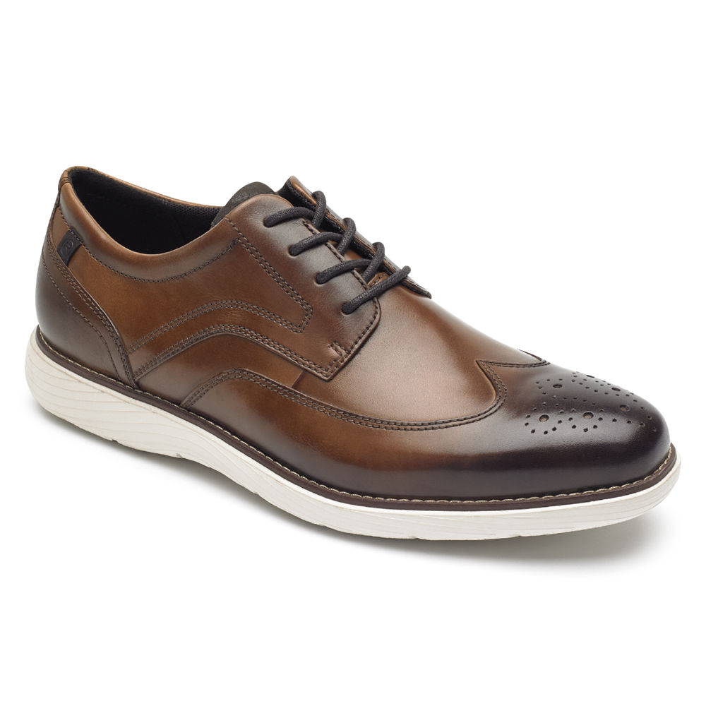 Rockport Mens Oxfords Brown - Garett Wingtip - UK 187-YJIWBG